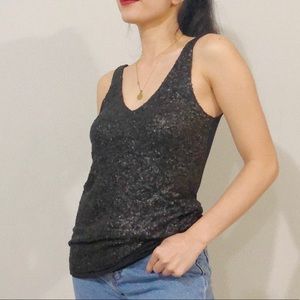 BLACK SEQUIN TANK TOP